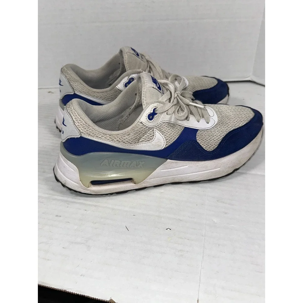 Nike Air Max SYSTM Mens White Blue Grey‎ Running Shoes DM9537-400 Size 10.5